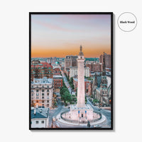 Baltimore Fine Art Photo Print, Washington Monument, Mount Vernon, Maryland USA Wall Poster