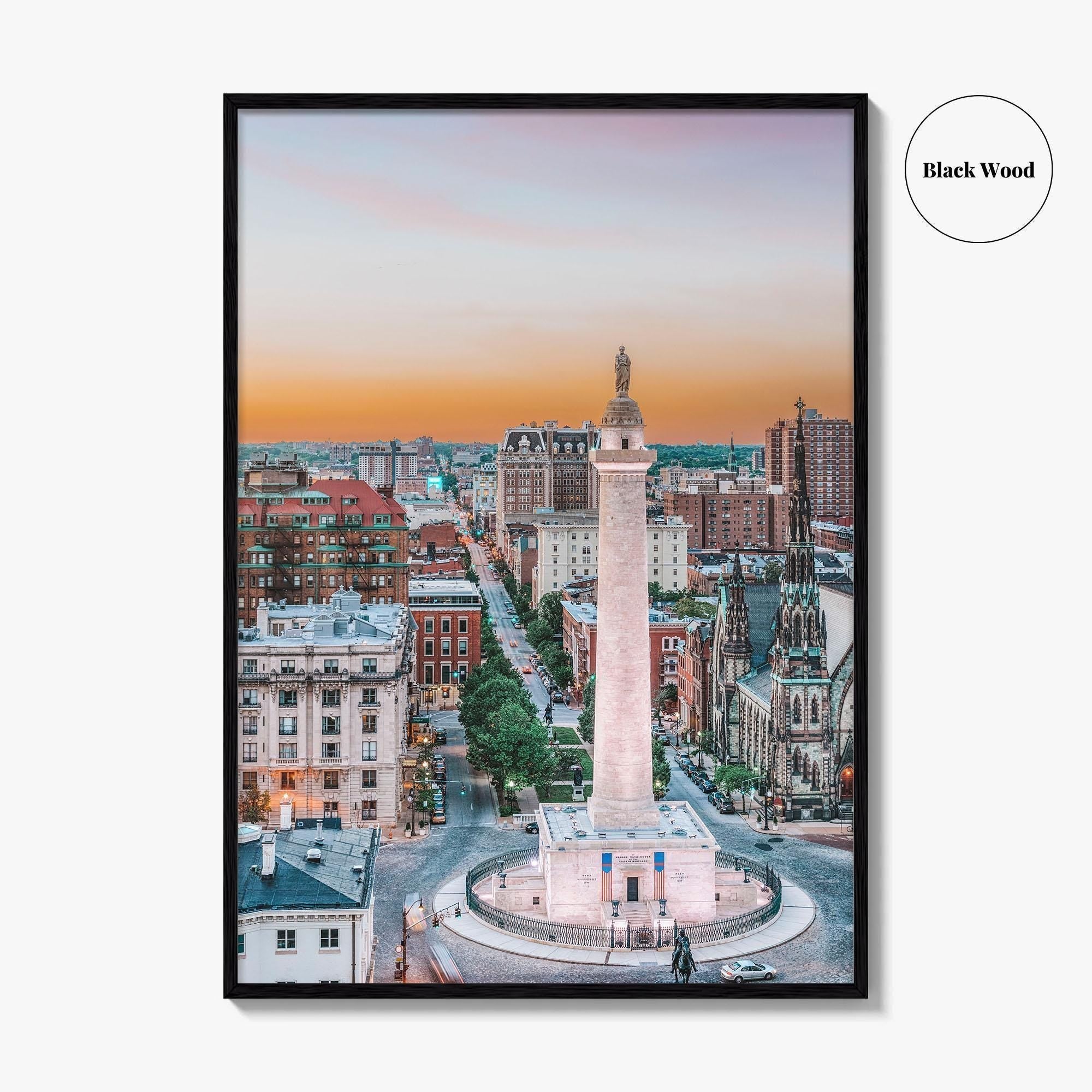 Baltimore Fine Art Photo Print, Washington Monument, Mount Vernon, Maryland USA Wall Poster