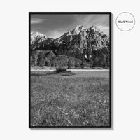 Idaho Black and White Fine Art Photo Print, McGown Peak Sawtooth Mountains USA Poster