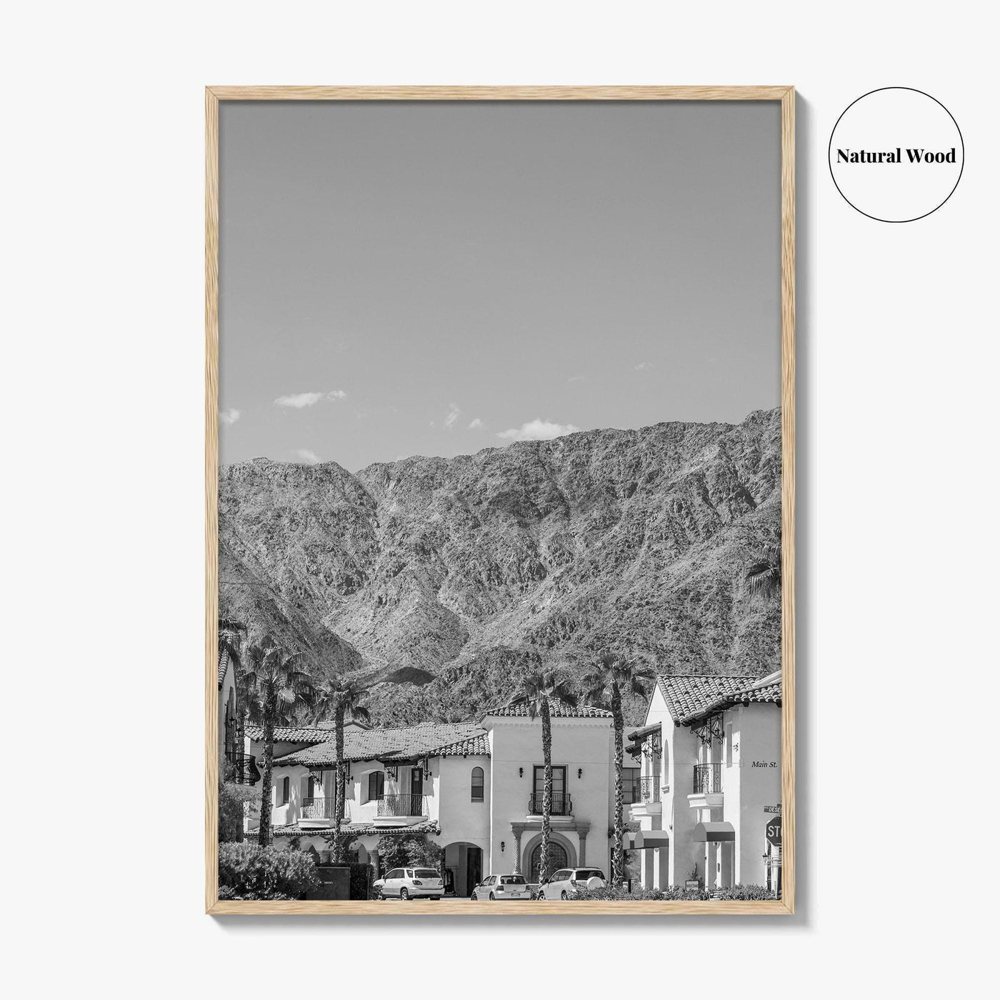 La Quinta Black and White Fine Art Photo Print, Coachella Valley California Poster