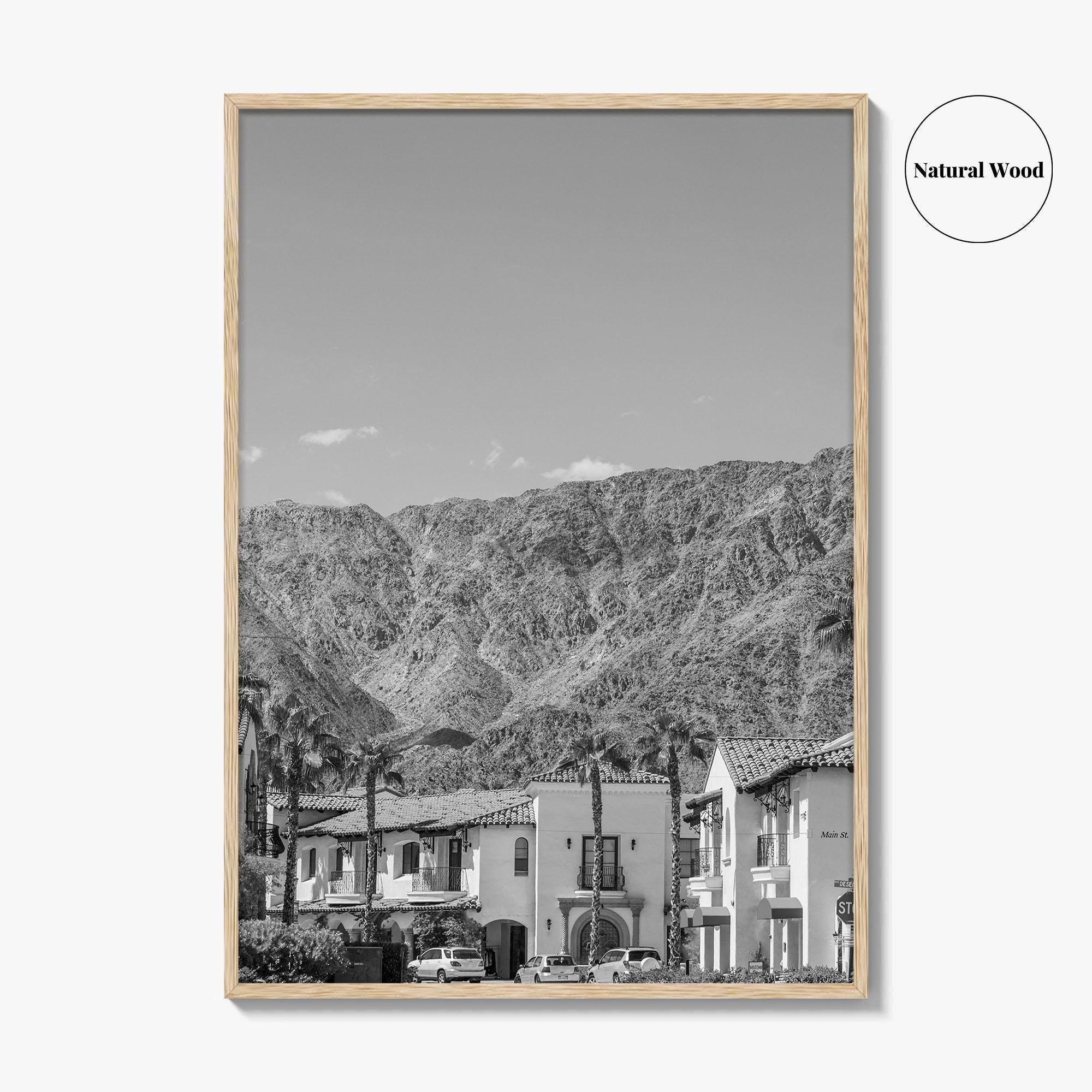 La Quinta Black and White Fine Art Photo Print, Coachella Valley California Poster