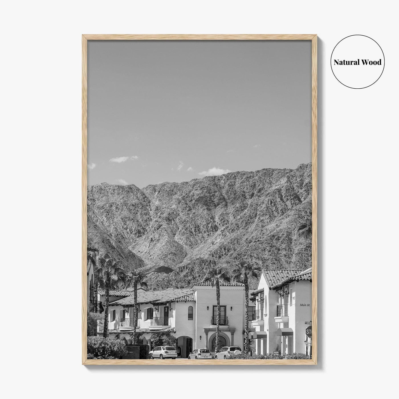 La Quinta Black and White Fine Art Photo Print, Coachella Valley California Poster