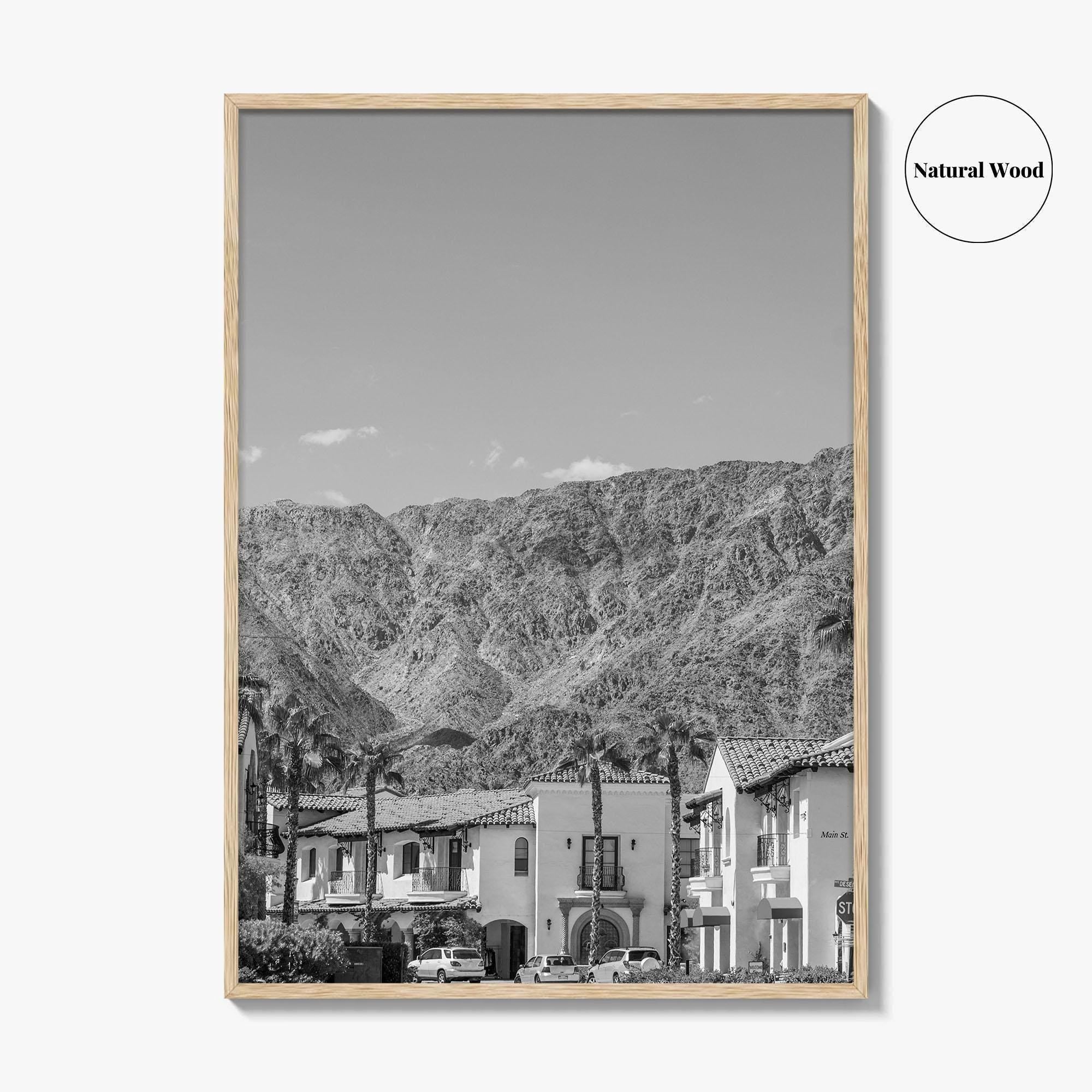 La Quinta Black and White Fine Art Photo Print, Coachella Valley California Poster