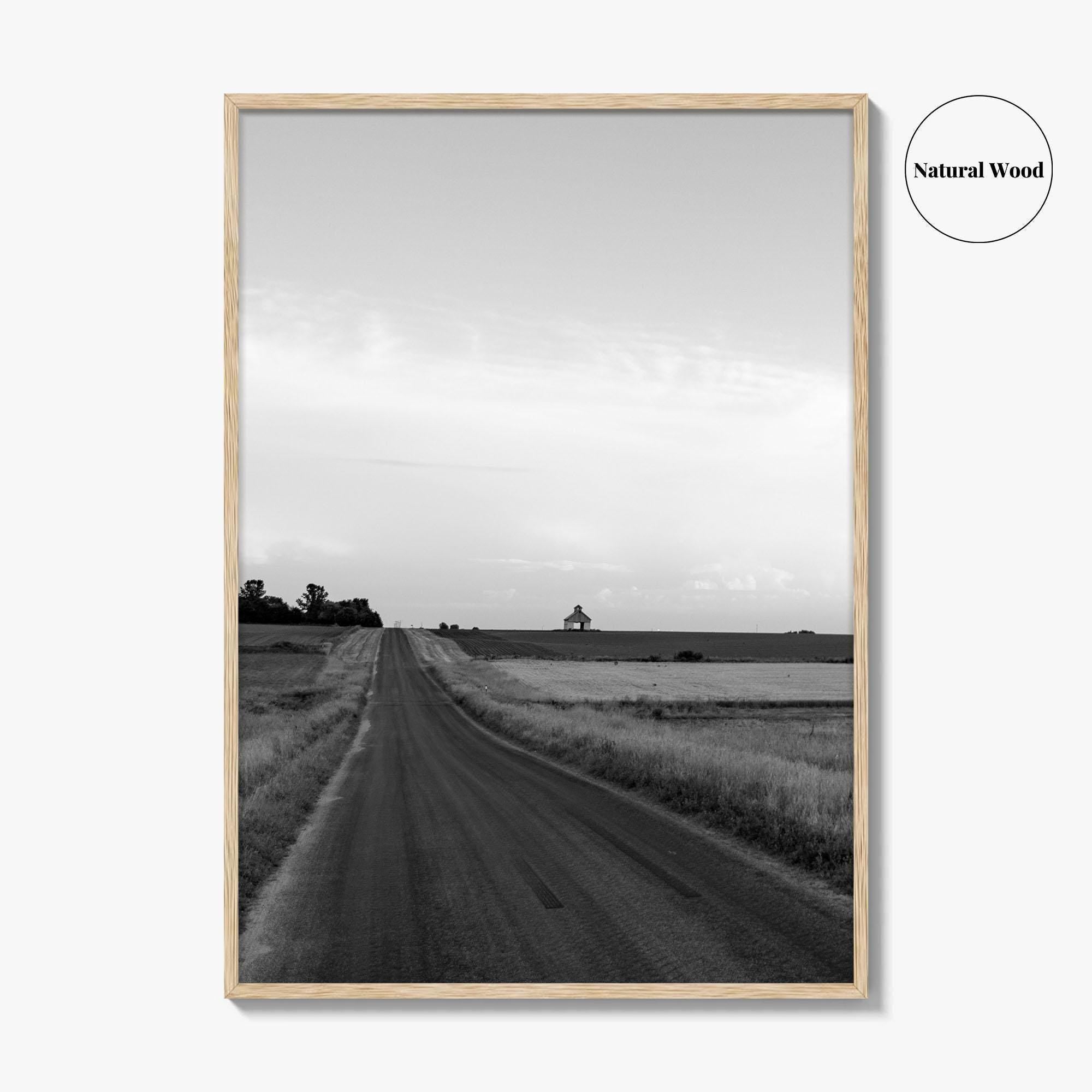 Illinois Black and White Fine Art Photo Print, LaSalle County, Midwest USA, Wall Poster