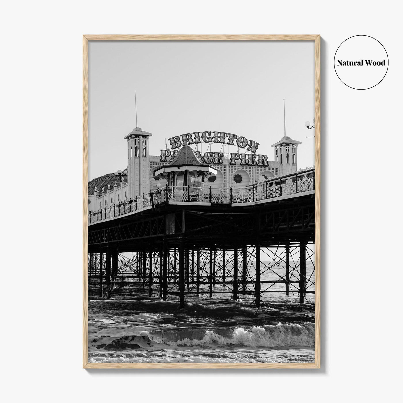 Brighton Black and White Fine Art Photo Print, Palace Pier England Poster