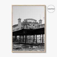 Brighton Black and White Fine Art Photo Print, Palace Pier England Poster