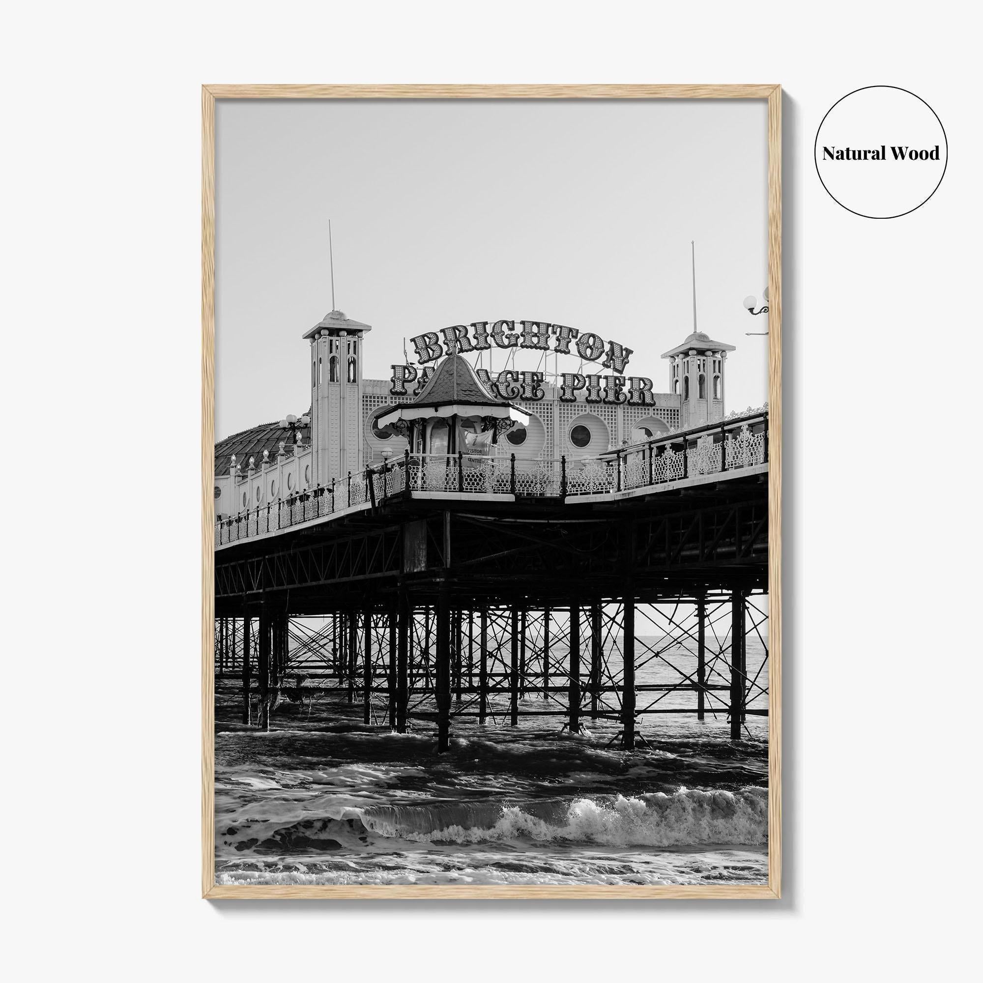 Brighton Black and White Fine Art Photo Print, Palace Pier England Poster