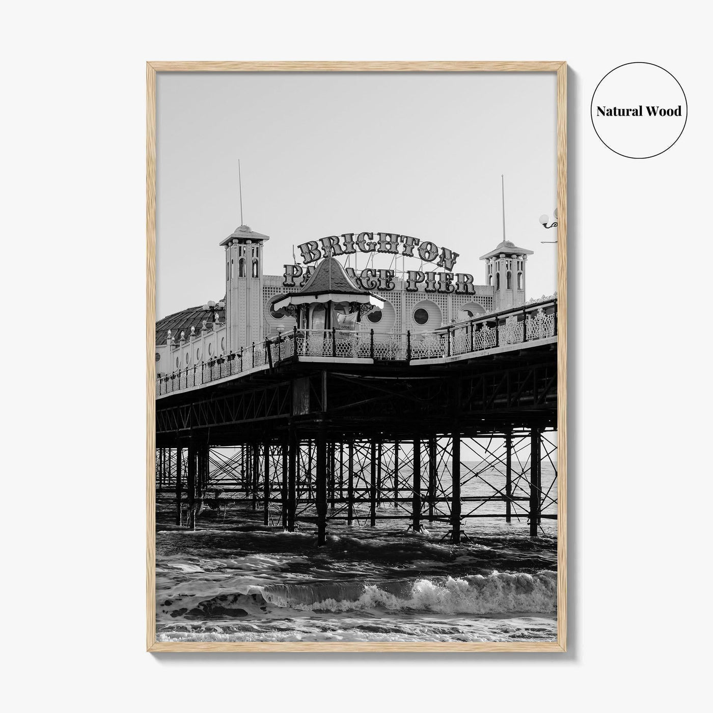 Brighton Black and White Fine Art Photo Print, Palace Pier England Poster