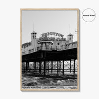 Brighton Black and White Fine Art Photo Print, Palace Pier England Poster