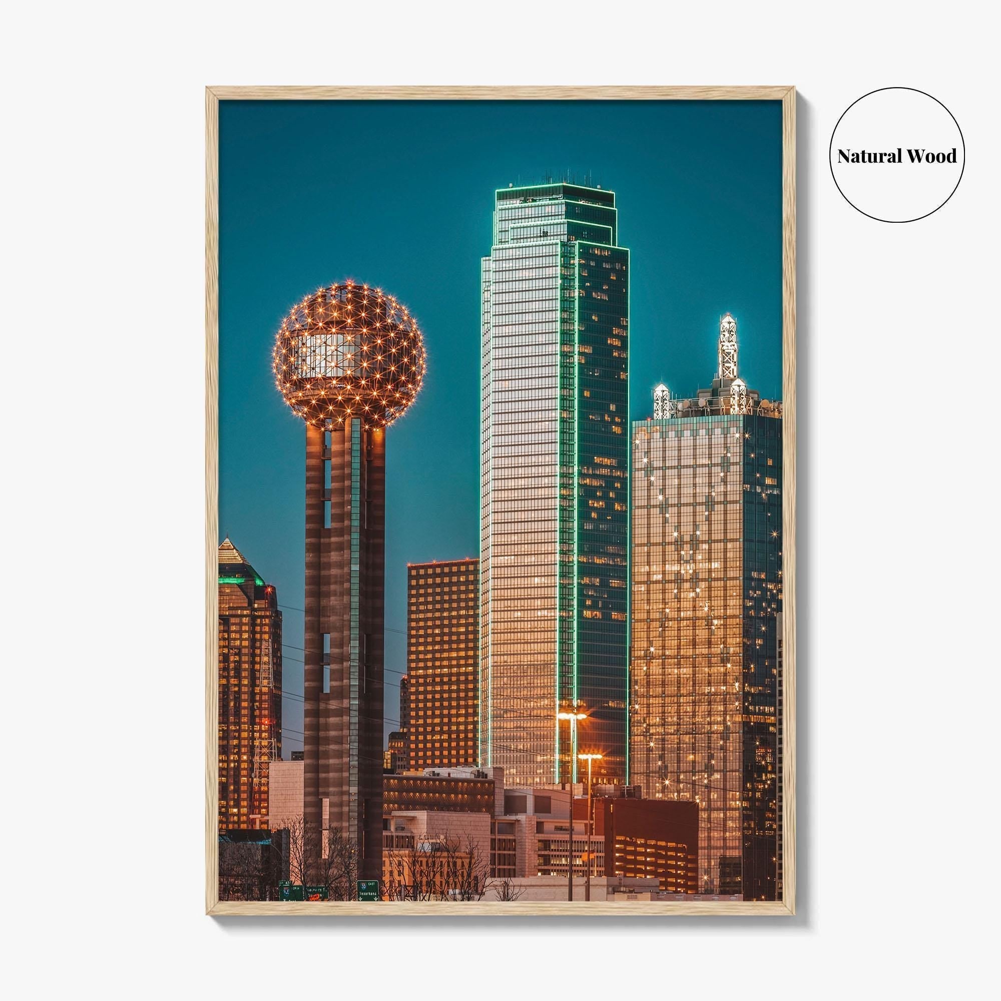 Dallas Skyline Fine Art Photo Print, Wall Decor Poster, Texas USA