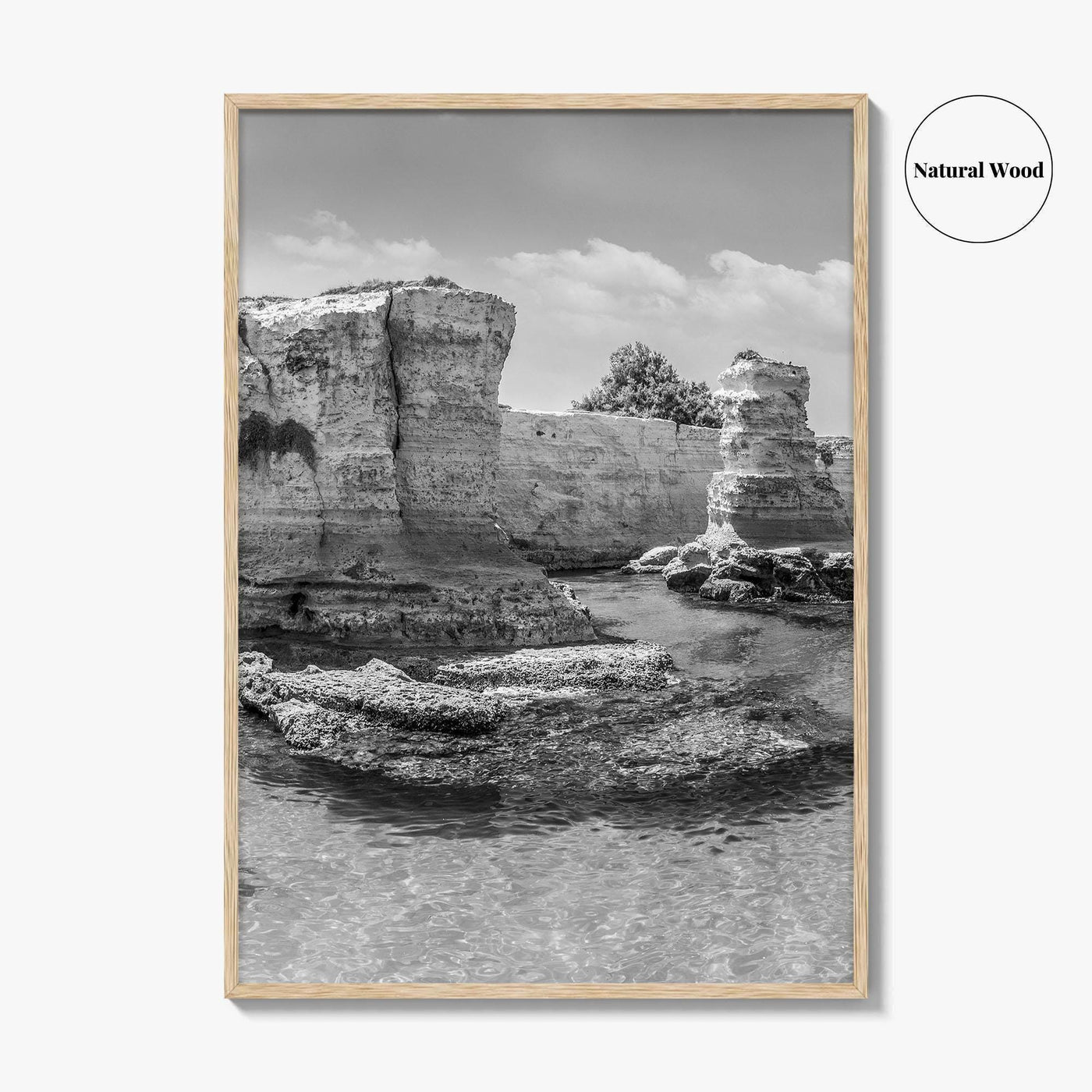 Torre Sant Andrea Black and White Fine Art Photo Print, Puglia Poster