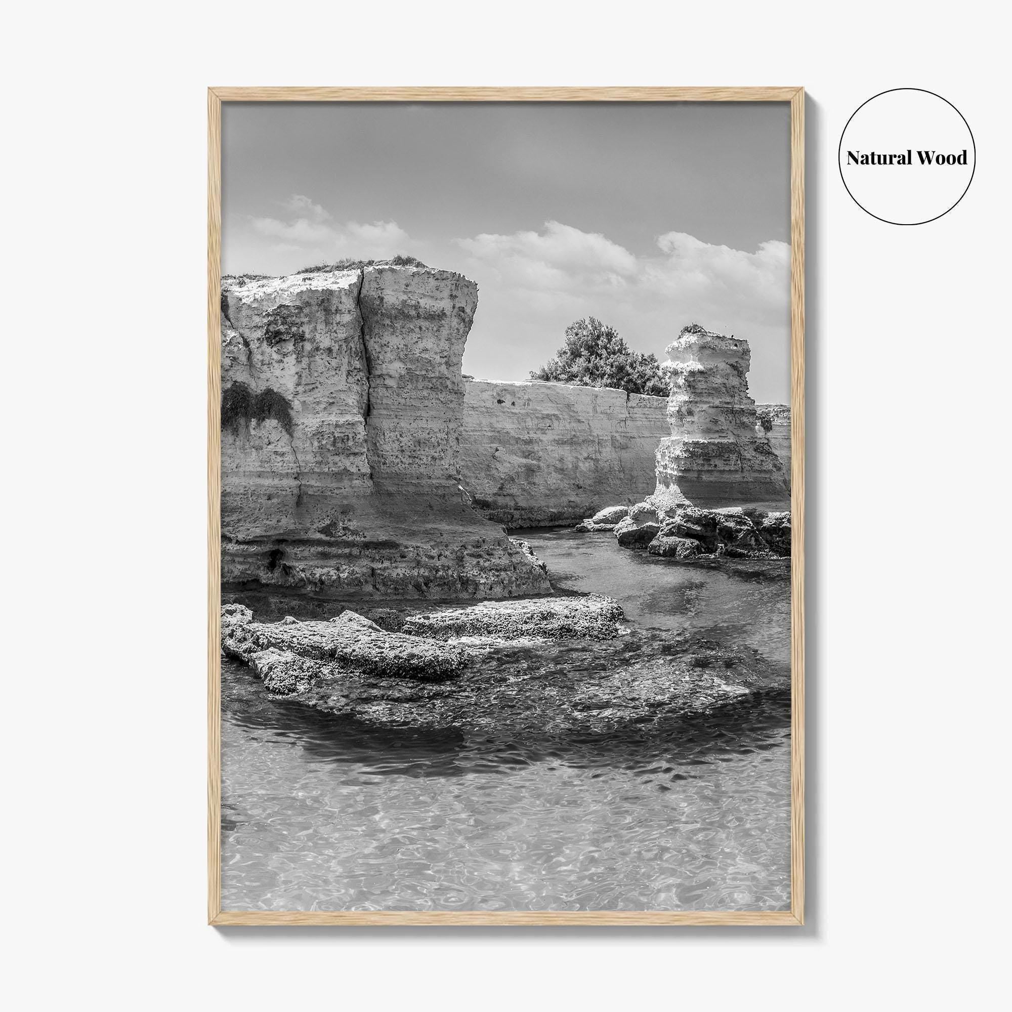 Torre Sant Andrea Black and White Fine Art Photo Print, Puglia Poster