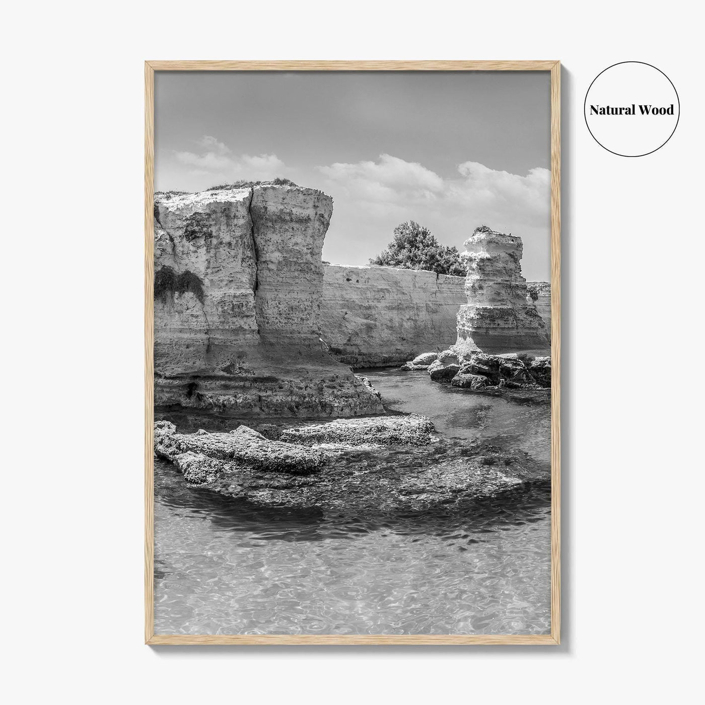 Torre Sant Andrea Black and White Fine Art Photo Print, Puglia Poster