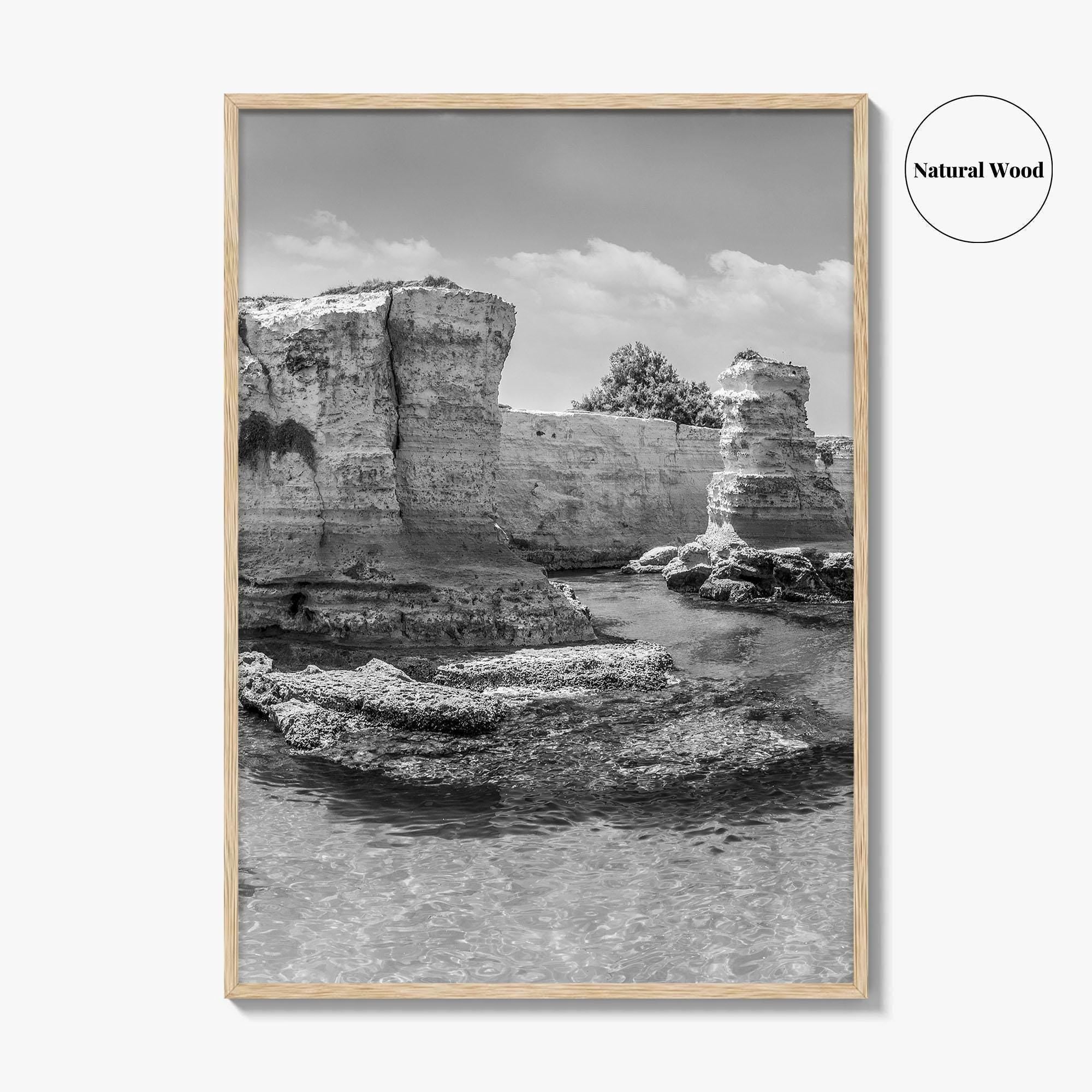 Torre Sant Andrea Black and White Fine Art Photo Print, Puglia Poster