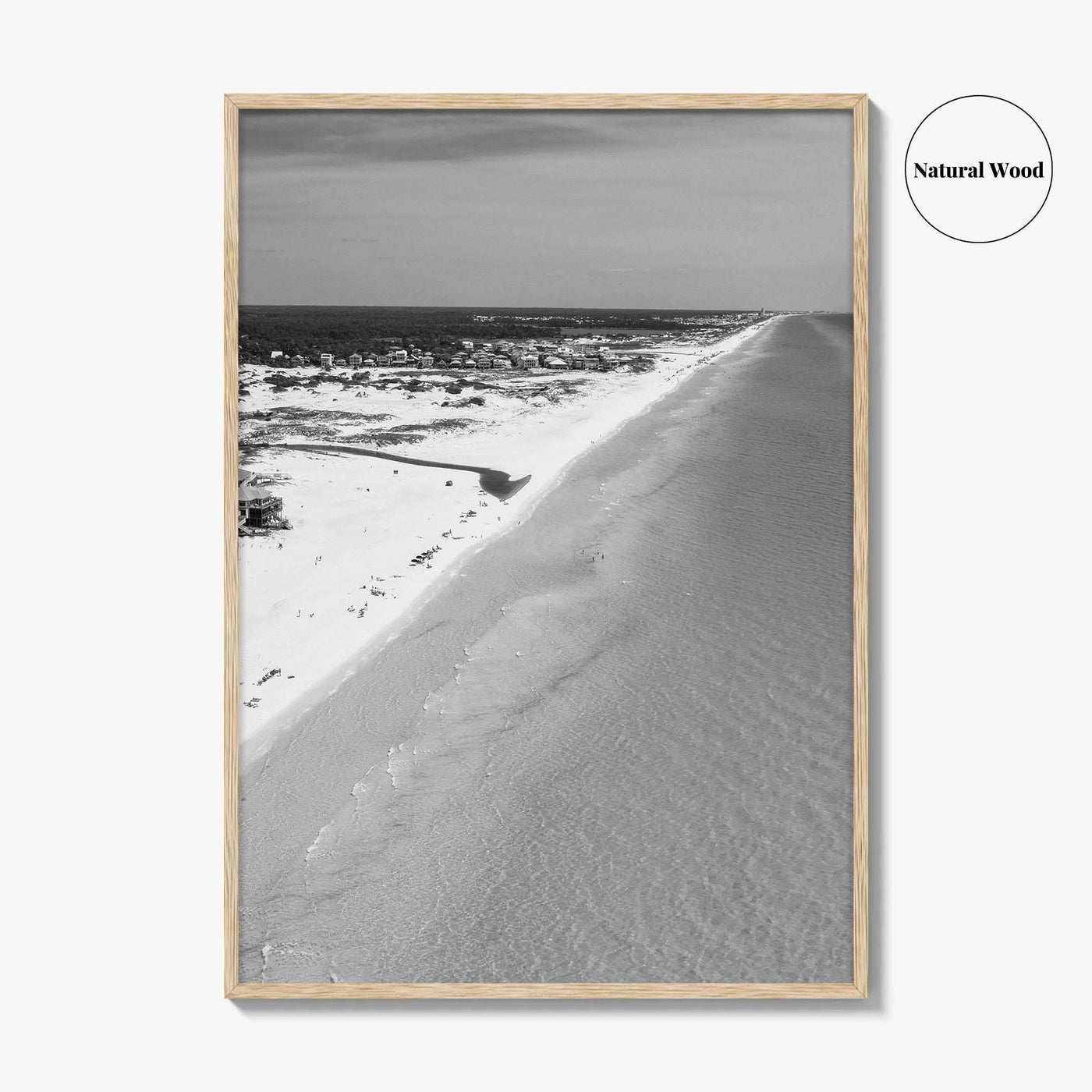 Grayton Beach Black and White Fine Art Photo Print, 30A Florida Poster