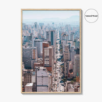 Sao Paulo Skyline Fine Art Photo Print, Aerial View, Sao Joao, Brazil Poster