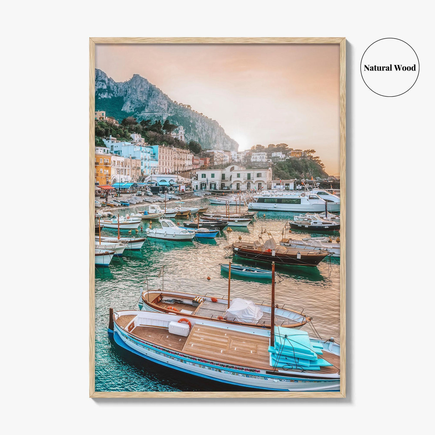 Capri Island Fine Art Photo Print, Marina Grande Port, Naples Italy, Wall Decor Poster
