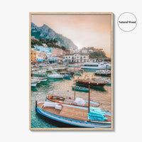 Capri Island Fine Art Photo Print, Marina Grande Port, Naples Italy, Wall Decor Poster