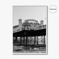 Brighton Black and White Fine Art Photo Print, Palace Pier England Poster