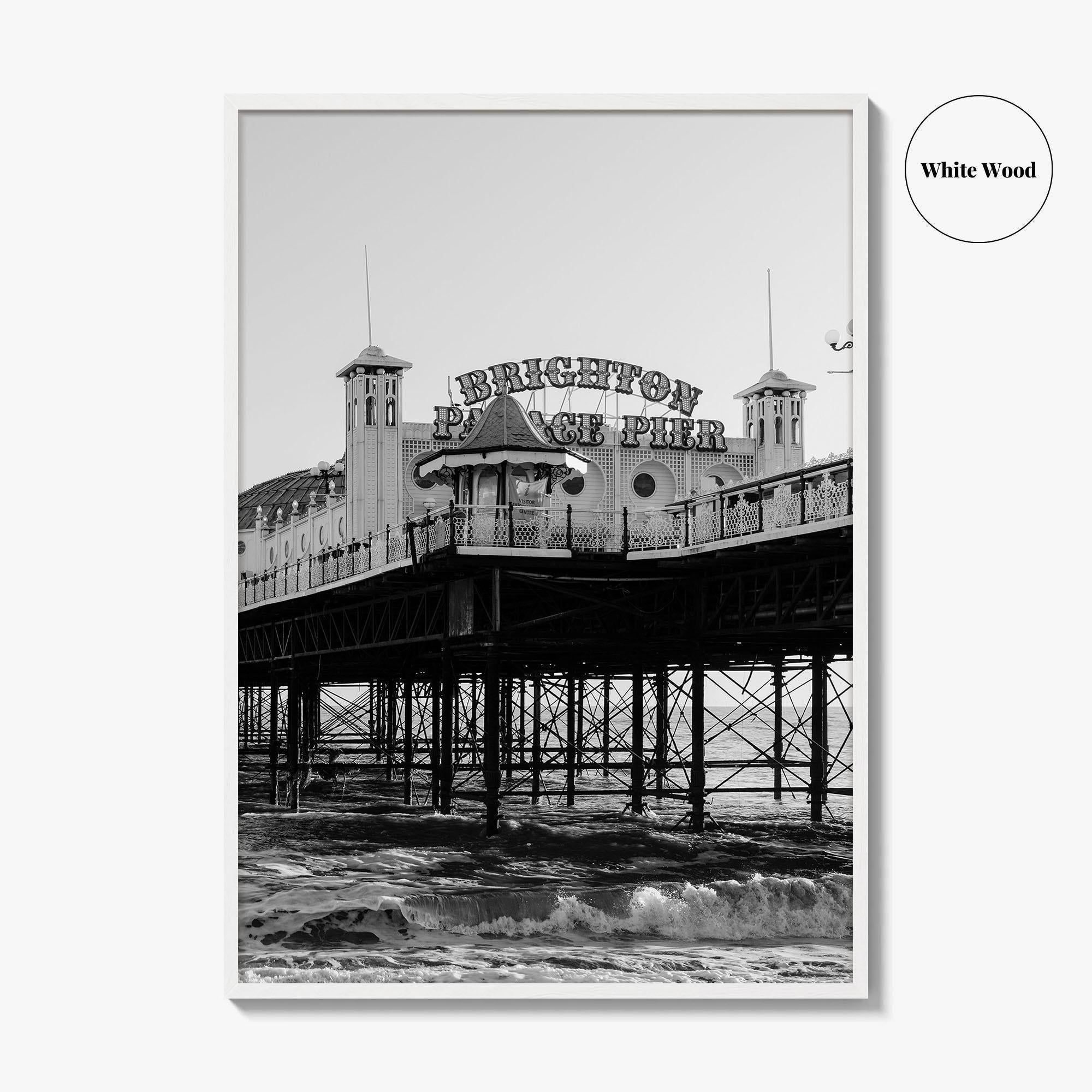 Brighton Black and White Fine Art Photo Print, Palace Pier England Poster