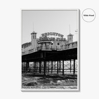 Brighton Black and White Fine Art Photo Print, Palace Pier England Poster