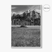 Idaho Black and White Fine Art Photo Print, McGown Peak Sawtooth Mountains USA Poster