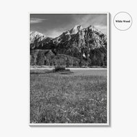 Idaho Black and White Fine Art Photo Print, McGown Peak Sawtooth Mountains USA Poster