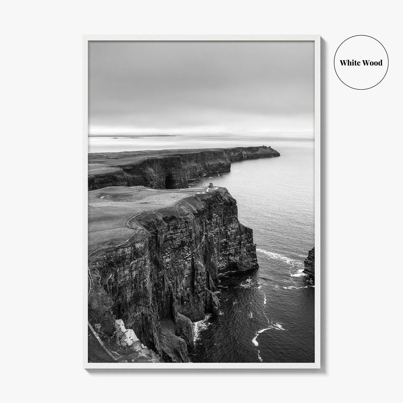 Cliffs of Moher Black and White Fine Art Photo Print, Ireland, Wild Atlantic Way