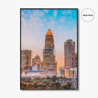 Charlotte Skyline Fine Art Photo Print, Uptown, North Carolina USA Poster