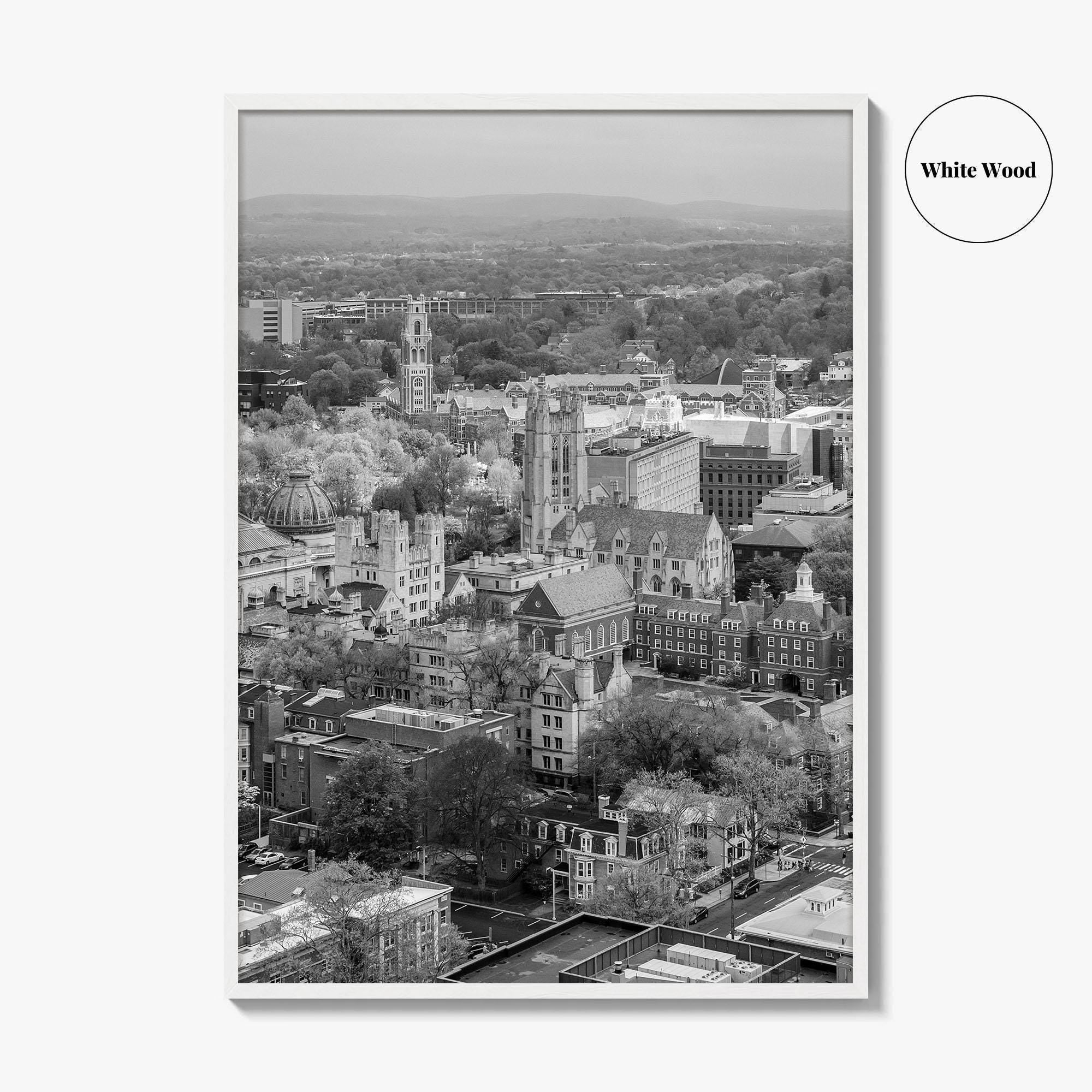 New Haven Black and White Fine Art Photo Print, Yale University, Connecticut Poster