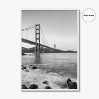 San Francisco Black and White Fine Art Photo Print, Golden Gate Bridge California Poster