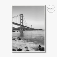 San Francisco Black and White Fine Art Photo Print, Golden Gate Bridge California Poster