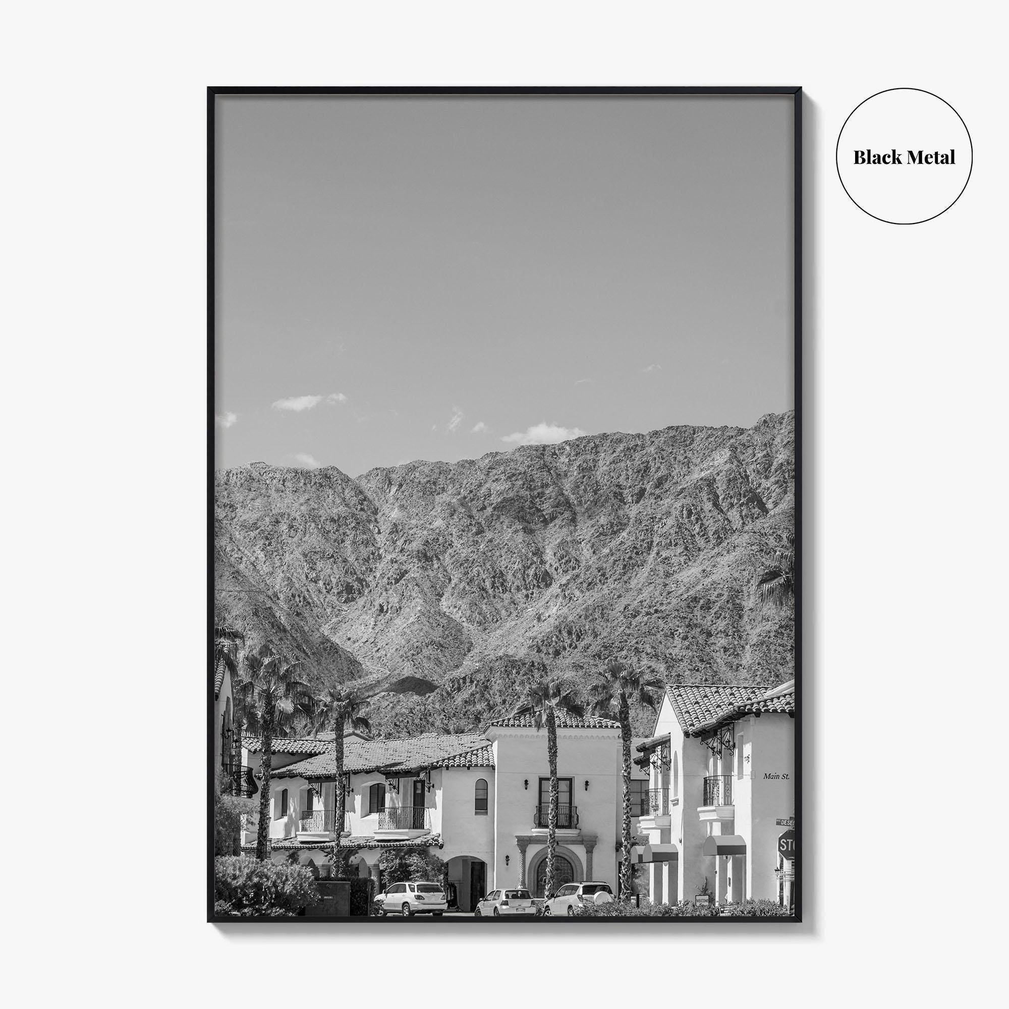 La Quinta Black and White Fine Art Photo Print, Coachella Valley California Poster