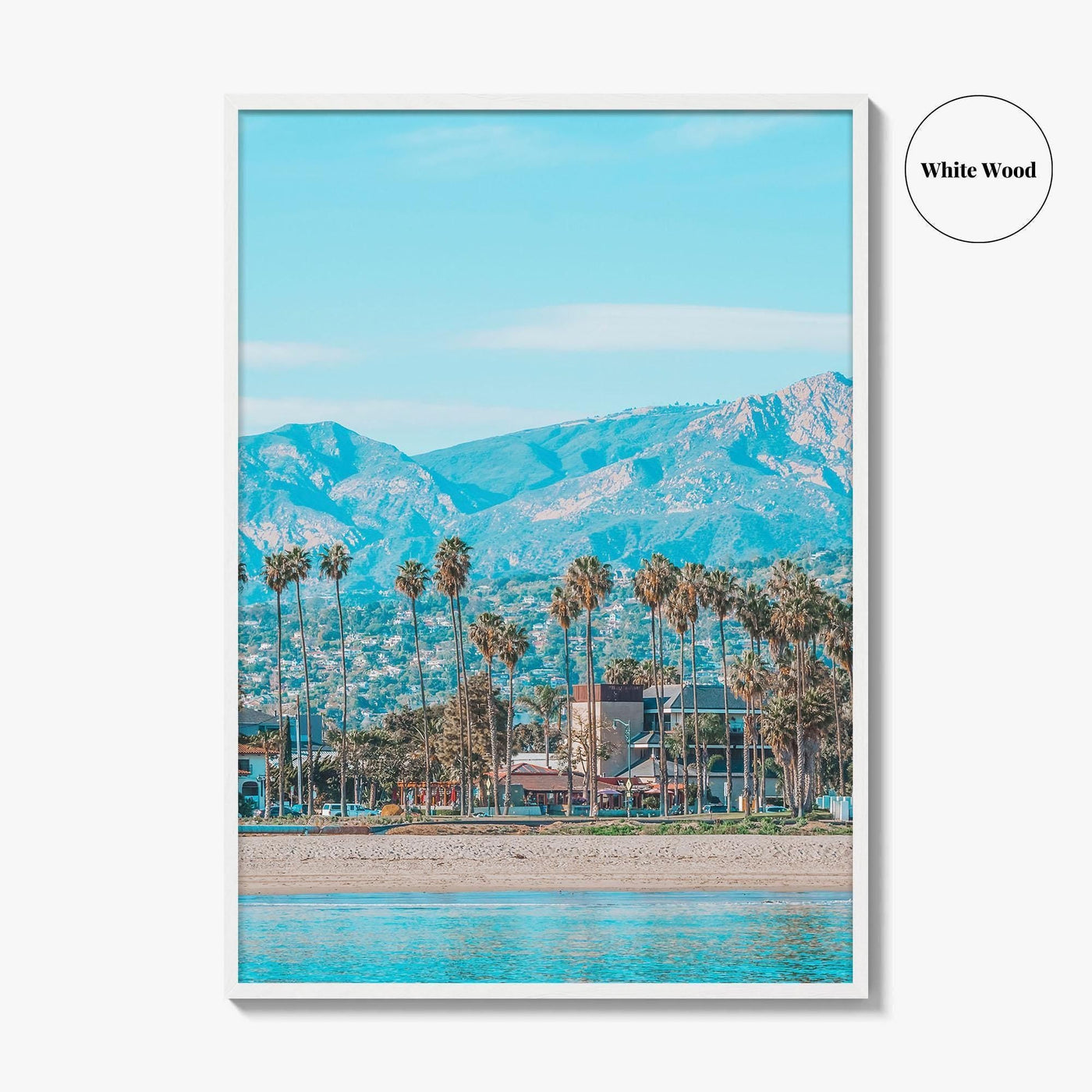 Santa Barbara Fine Art Photo Print, Mediterranean Style, California, USA Wall Decor Poster