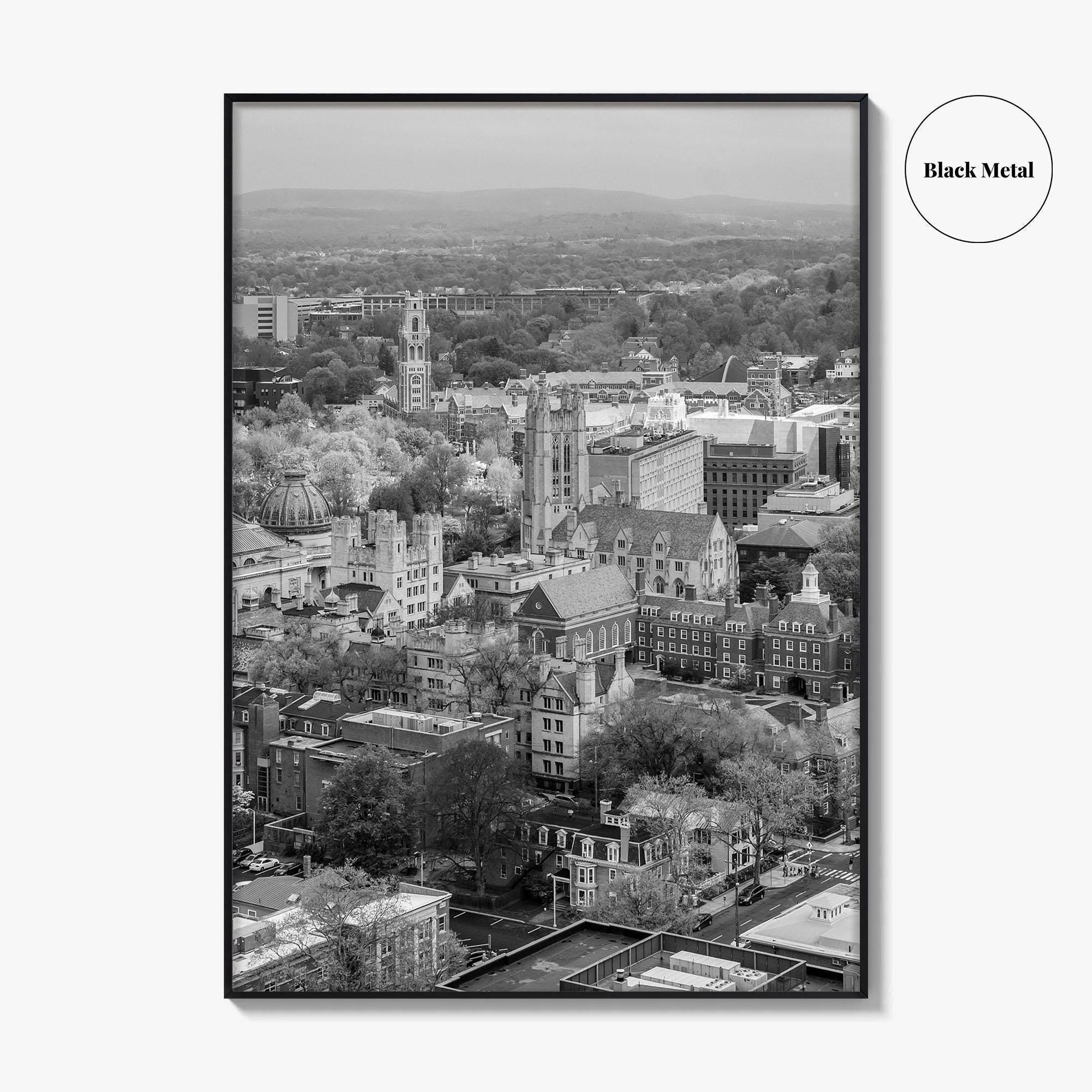 New Haven Black and White Fine Art Photo Print, Yale University, Connecticut Poster