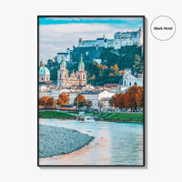 Salzburg Skyline Fine Art Photo Print, Austria, Festung Hohensalzburg, Salzach River Poster, Salzburger Land