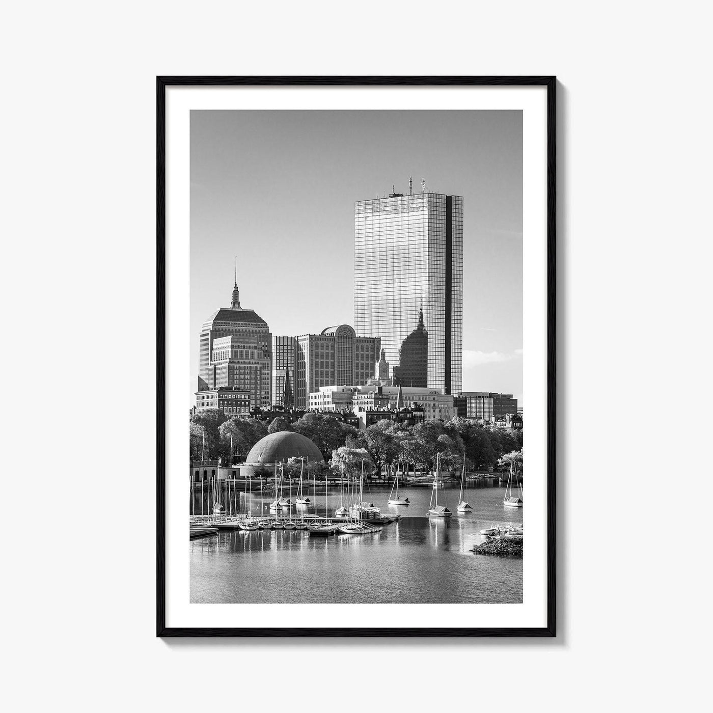 Boston Skyline Black and White Fine Art Photo Print, City, Massachusetts USA, Wall Poster