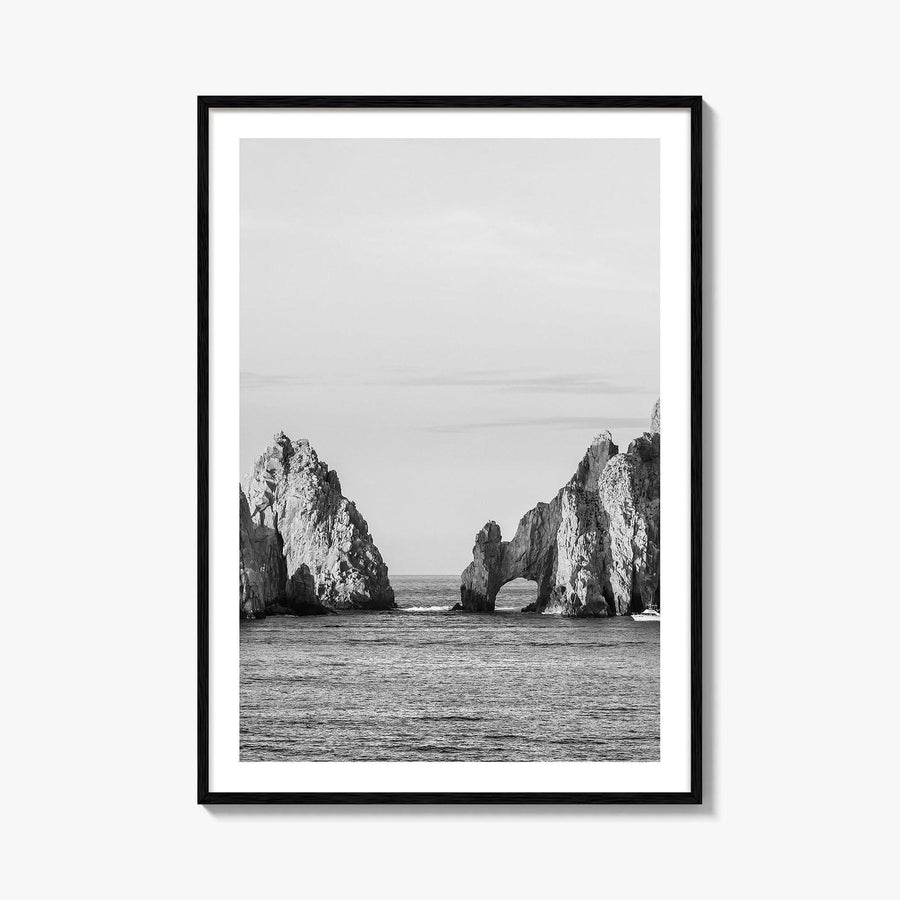 Cabo San Lucas Black and White Fine Art Photo Print, El Arco Mexico Poster