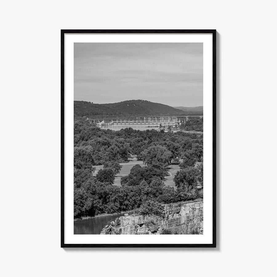 Arkansas River Black and White Fine Art Photo Print, North Little Rock Poster