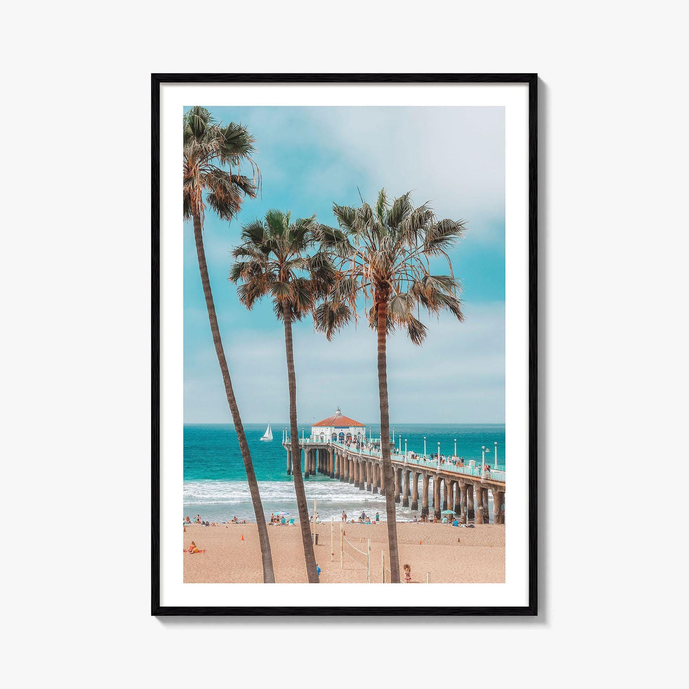 Manhattan Beach Fine Art Photo Print, Los Angeles, California, Palm Trees, Wall Decor, Poster