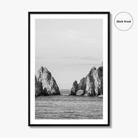 Cabo San Lucas Black and White Fine Art Photo Print, El Arco Mexico Poster