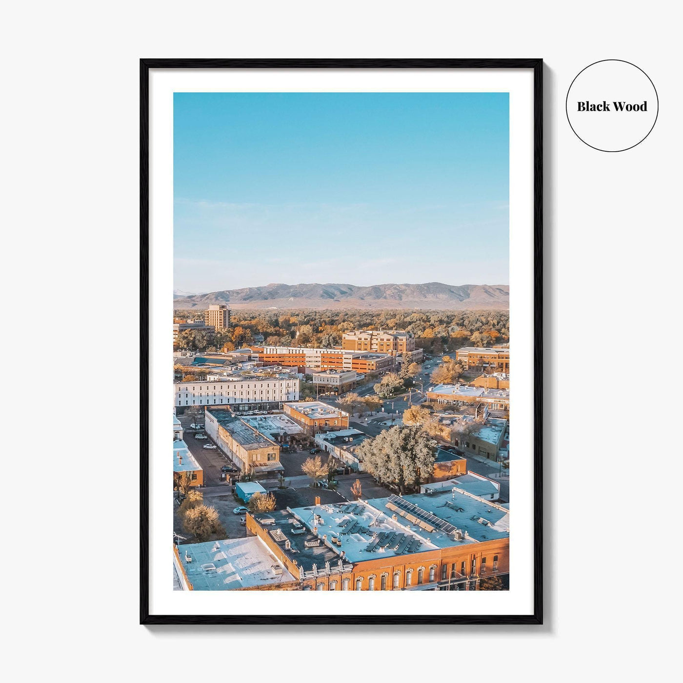 Fort Collins Skyline Fine Art Photo Print, Colorado USA Downtown Wall Poster, Rocky Mountains