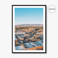 Fort Collins Skyline Fine Art Photo Print, Colorado USA Downtown Wall Poster, Rocky Mountains