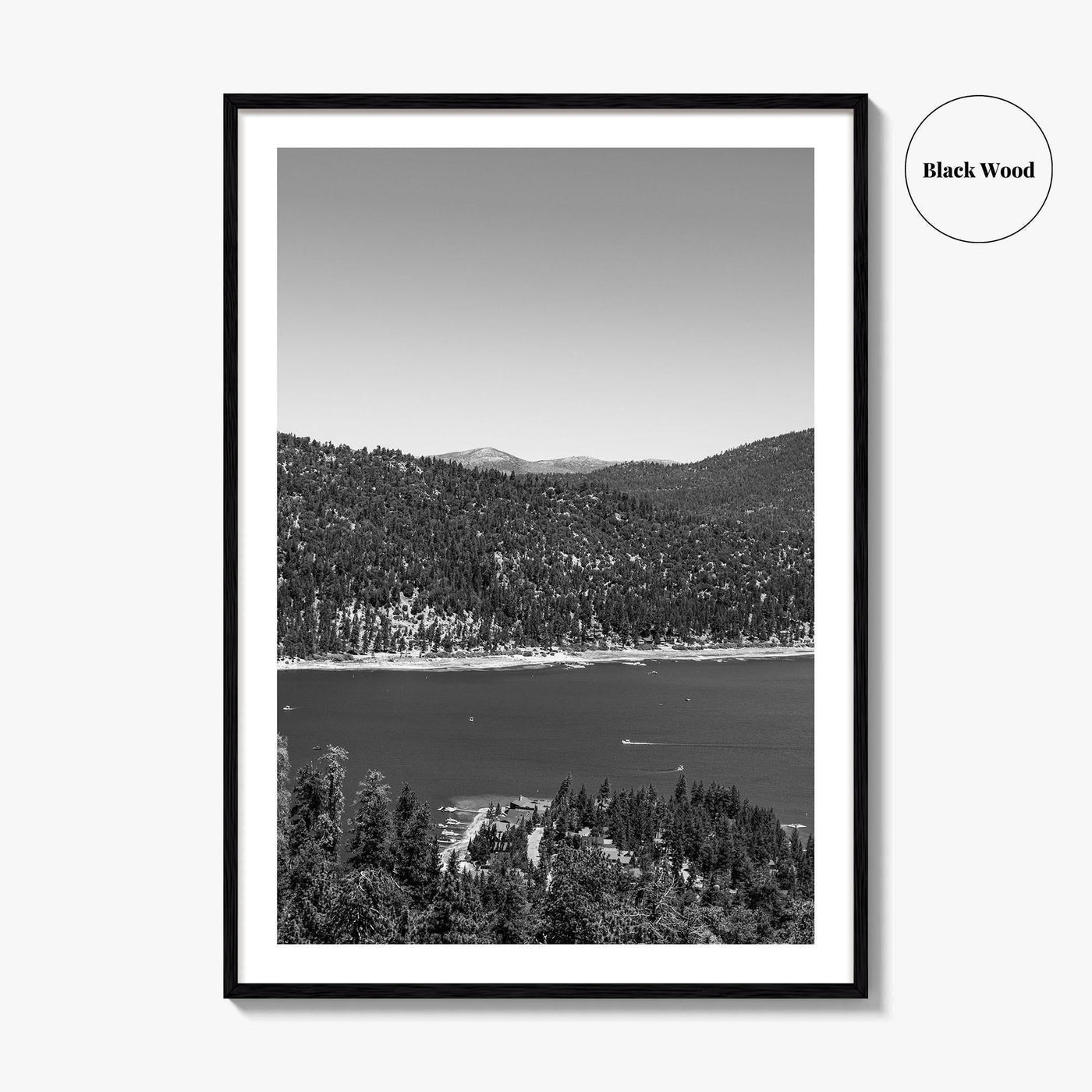 Big Bear Lake Black and White Fine Art Photo Print, San Bernardino Poster