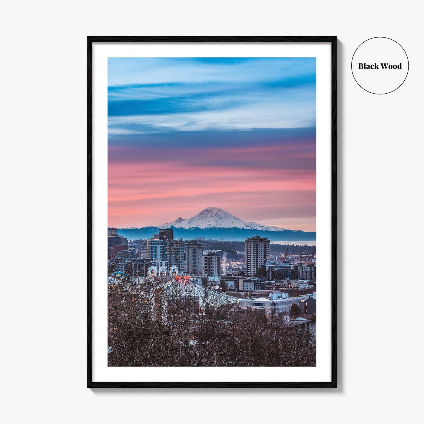 Seattle Skyline Fine Art Photo Print, City Wall Decor Poster, Washington USA