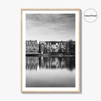 Alexandria Virginia Black and White Fine Art Photo Print, Potomac River Waterfront, USA Poster