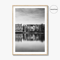 Alexandria Virginia Black and White Fine Art Photo Print, Potomac River Waterfront, USA Poster