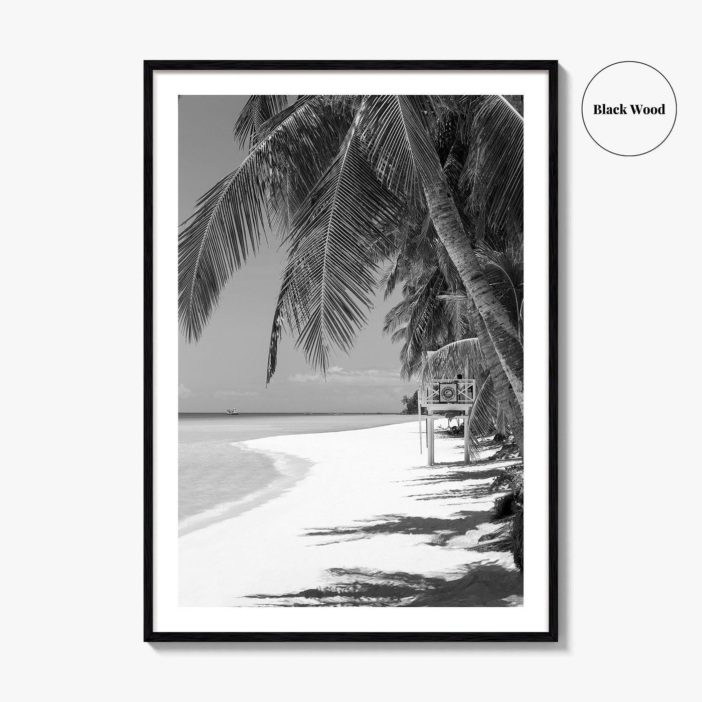 Boracay Island Black and White Fine Art Photo Print, Aklan, Philippines, Beach Wall Poster