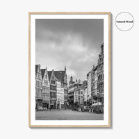 Antwerp Black and White Fine Art Photo Print, Grote Markt, Antwerpen, Belgium, Wall Poster