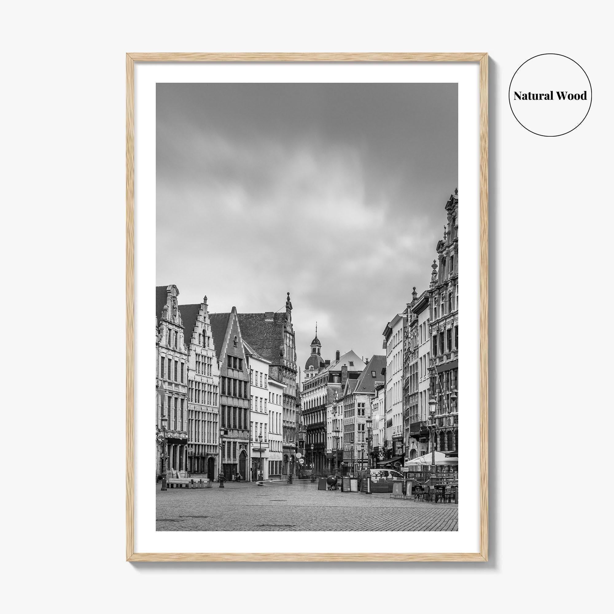 Antwerp Black and White Fine Art Photo Print, Grote Markt, Antwerpen, Belgium, Wall Poster